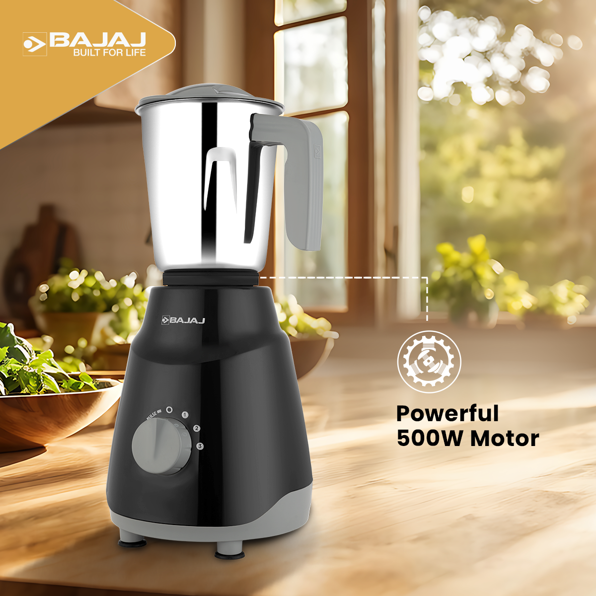 Bajaj GX1 Ninja Series 500W Mixer Grinder