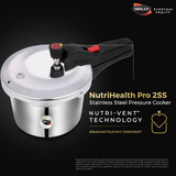Nutrihealth Pro Outer Lid Designer Stainless Steel Pressure Cooker