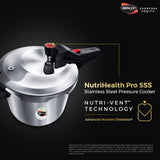 Nutrihealth Pro Outer Lid Designer Stainless Steel Pressure Cooker