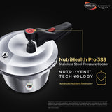 Nutrihealth Pro Outer Lid Designer Stainless Steel Pressure Cooker
