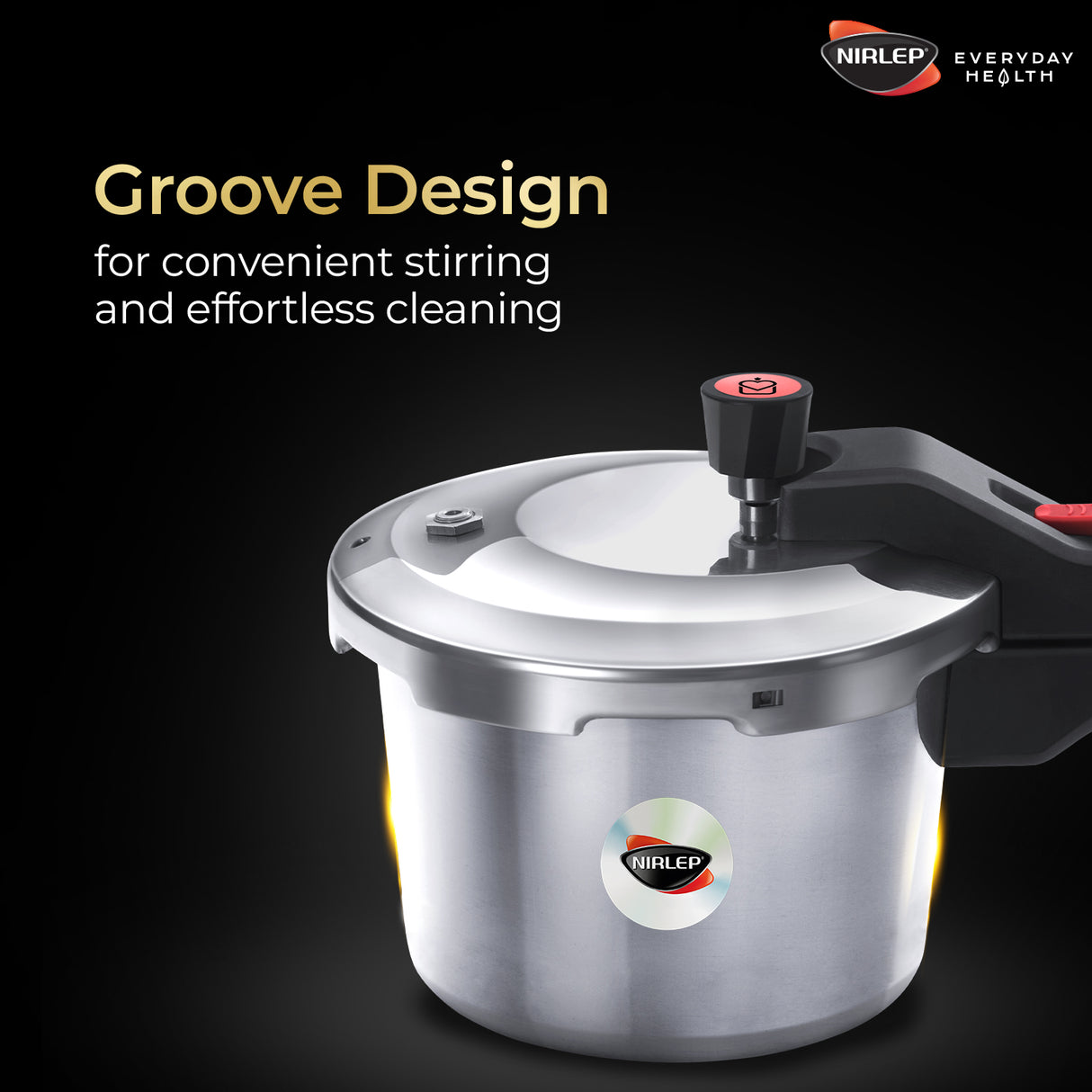 Nutrihealth Pro Outer Lid Designer Stainless Steel Pressure Cooker