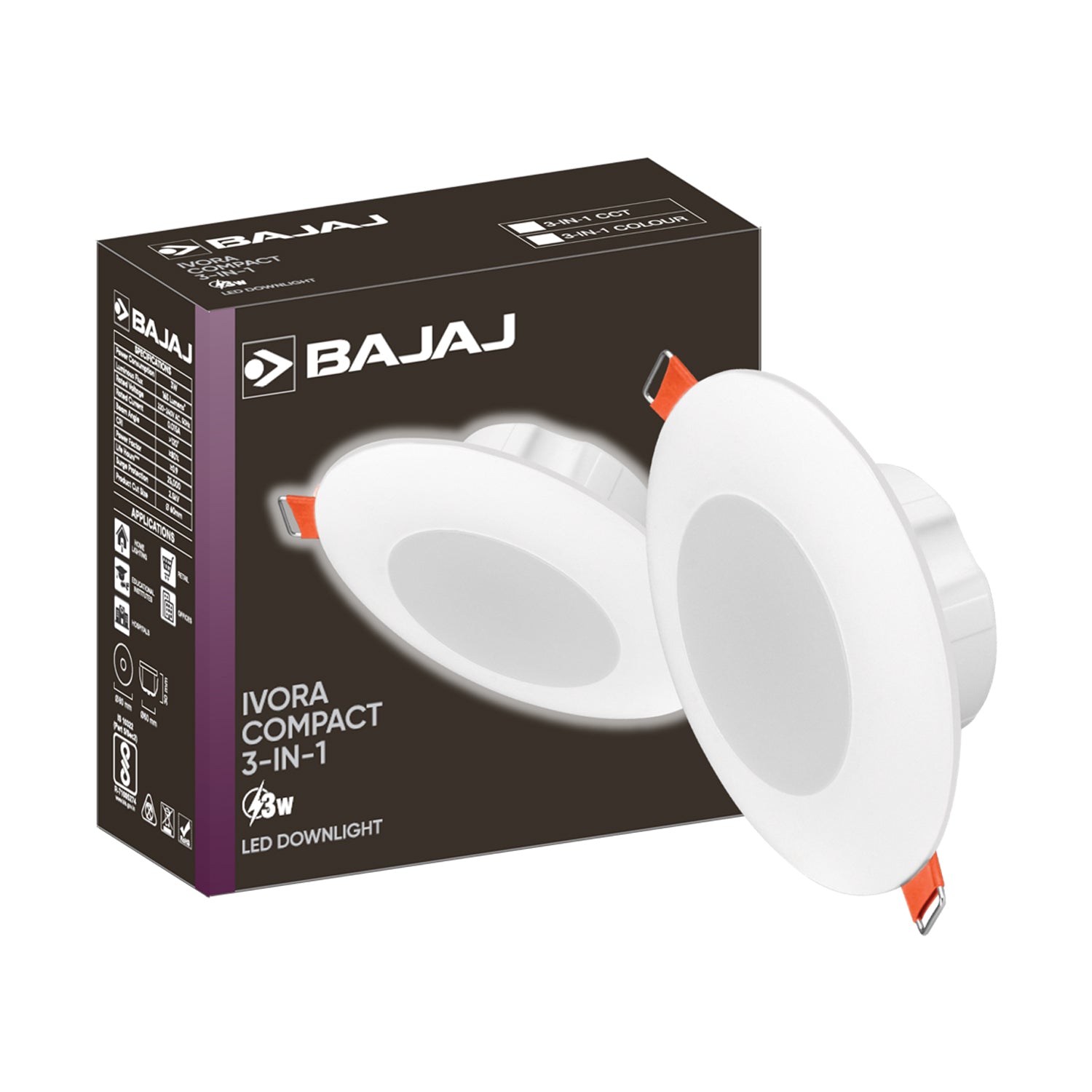 IVORA COMPACT LED DOWNLIGHT 3-IN-1 Multi CCT