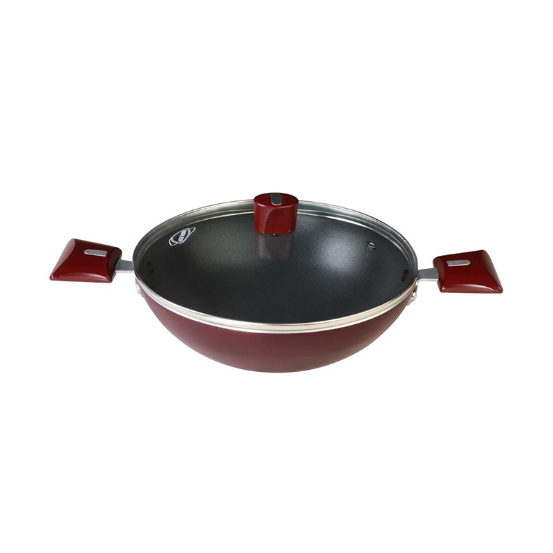 Nirlep Selec+ 3.5 Ltr 28 Cm Non Stick Kadhai with Lid 3 mm