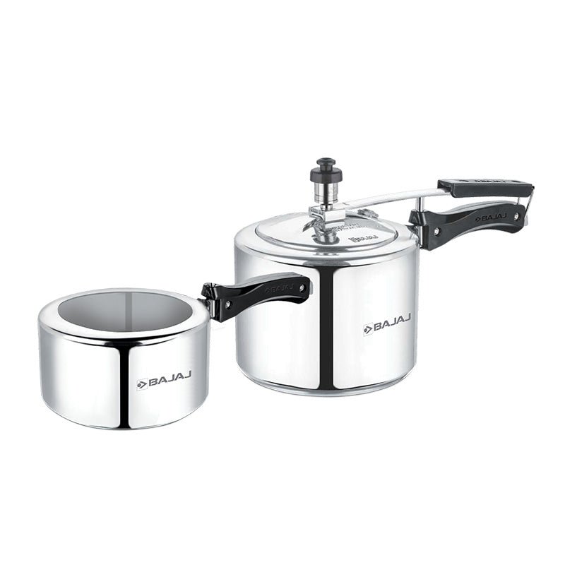 New Shakti Inner Lid  2 Piece Aluminium Pressure Cooker Combo Set