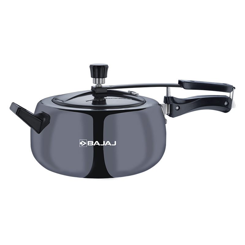 New Shakti Inner Lid Handi Shaped Hard Anodised Pressure Cooker