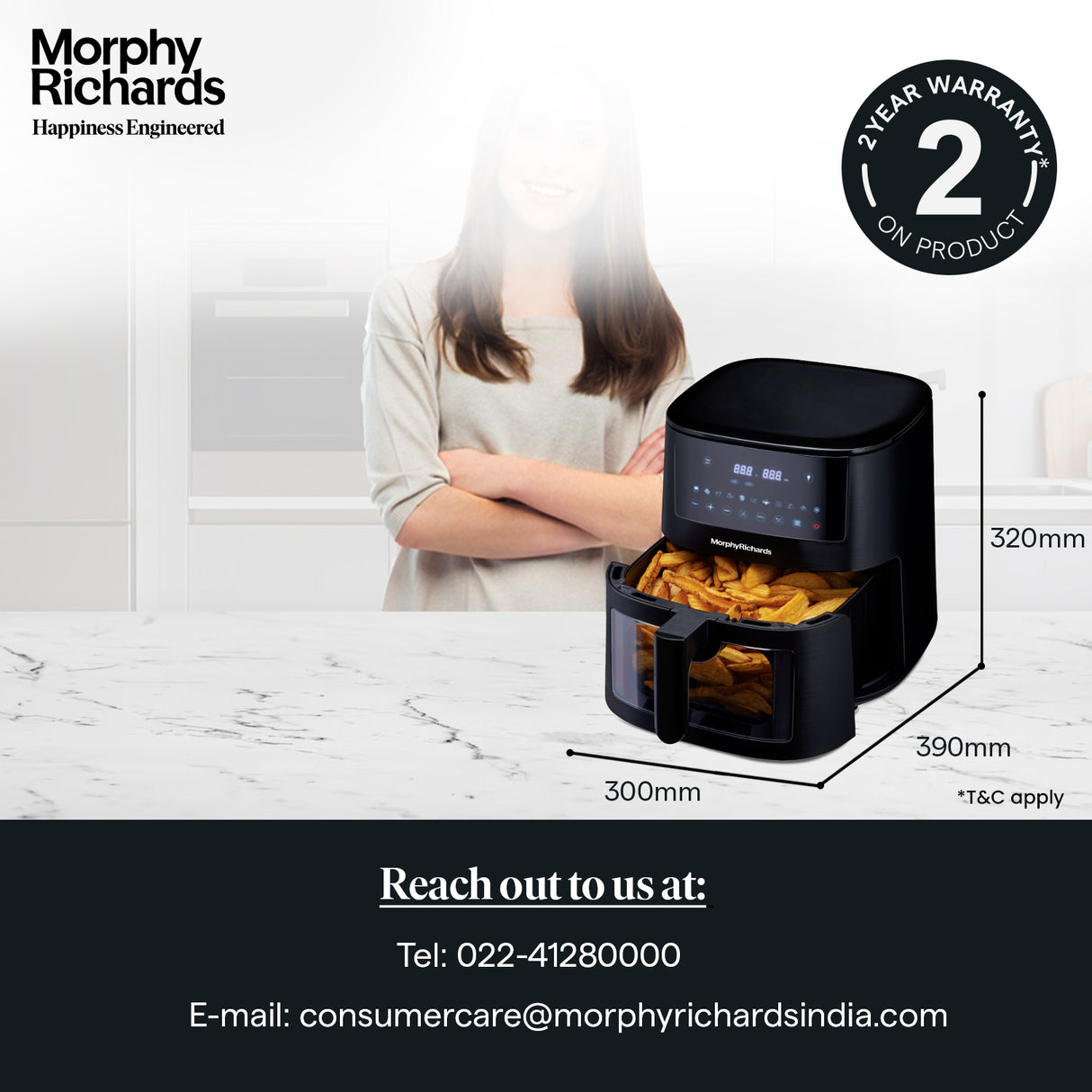 Morphy Richards 6.5L Crystal Crysp Air Fryer