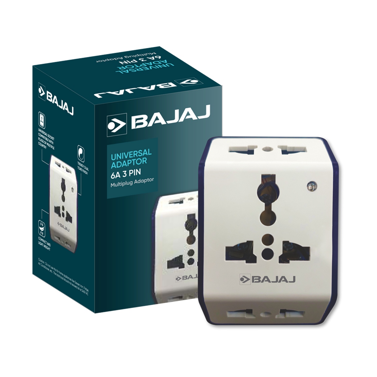 6A 3 PIN UNIVERSAL ADAPTOR