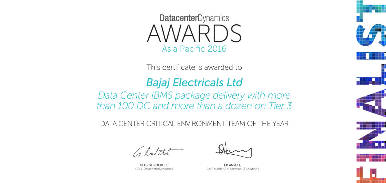 Datacenter Dynamics Awards Asia Pacific 2016